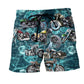 Motorcycle Biker Always Ride - Beach Short