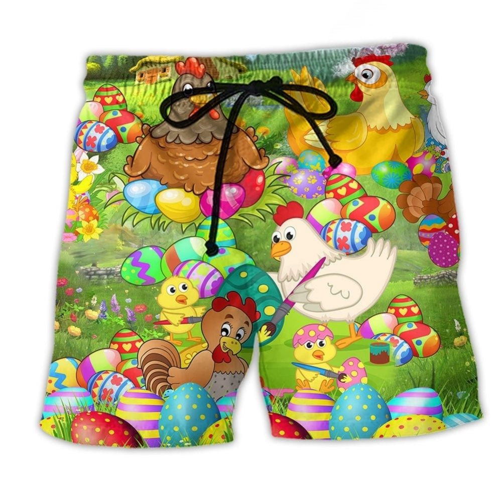 Easter Eggs Chicken Farm – Beach Short