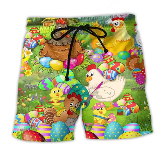 Easter Eggs Chicken Farm – Beach Short