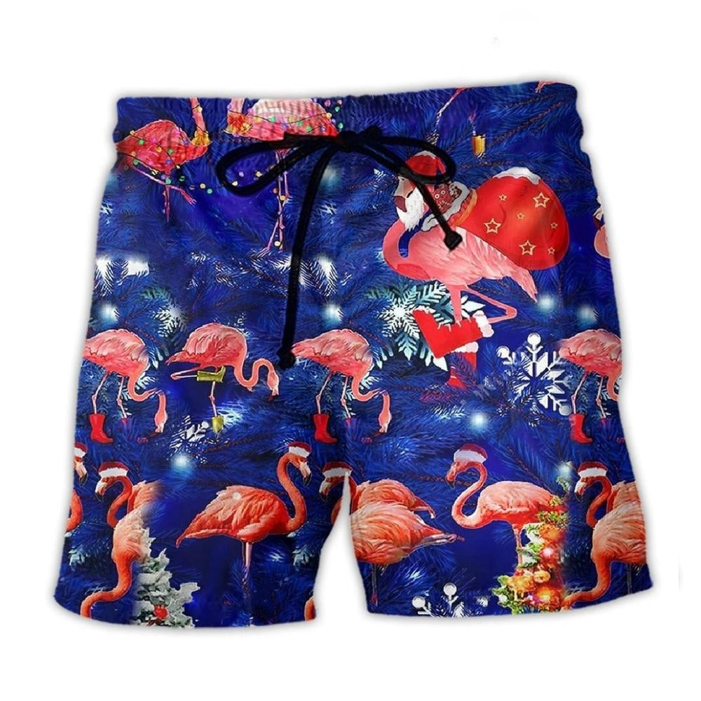 Flamingo Love Life Pink Art - Beach Short