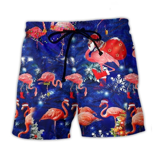 Flamingo Love Life Pink Art - Beach Short