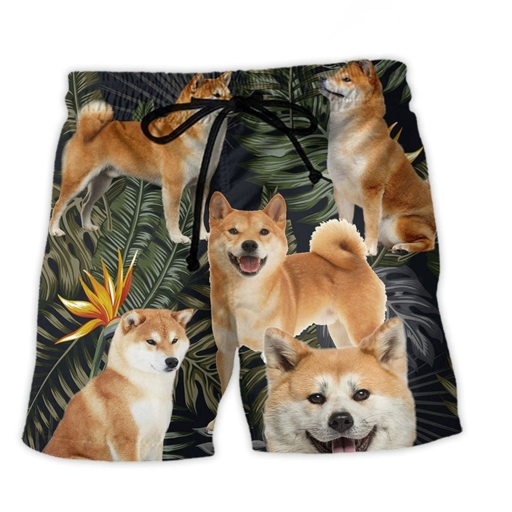 Akita Tropical Leaf Floral – Beach Short