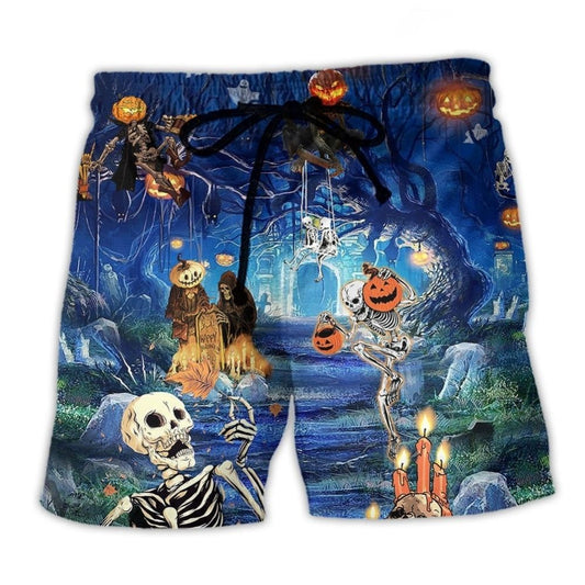 Halloween Dark Humor Quote Graphic - Beach Short
