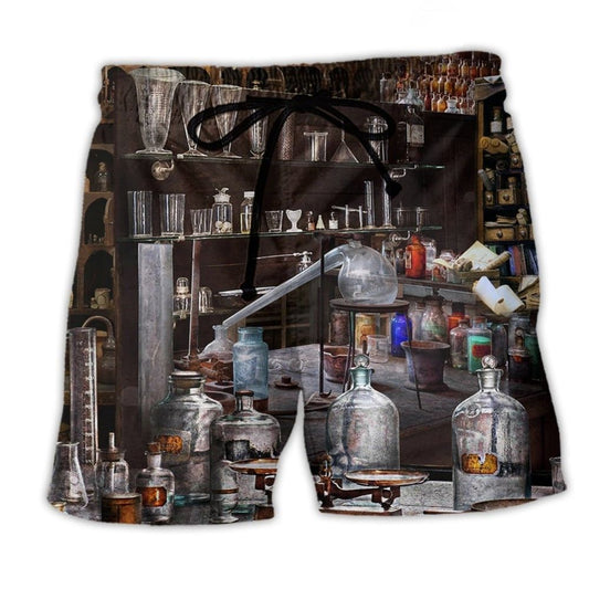 Keep Calm Chemistry Humor Art – Beach Short