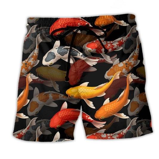 Koi Fish Minimal Art - Beach Short