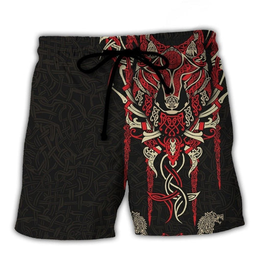 Viking Wolf Norse Celtic Art – Beach Short