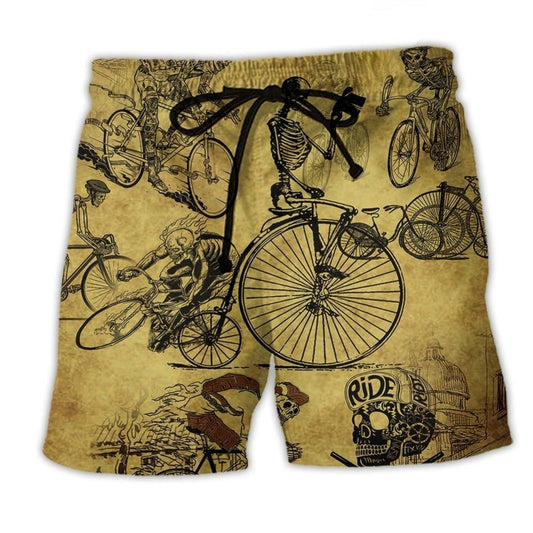 Bike Skull Born To Ride Statement – Beach Short