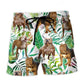 Pitbull Dog Tropical Leaf Cool – Beach Short