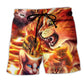 Fire Playing Cat Fantasy Art – Beach Short