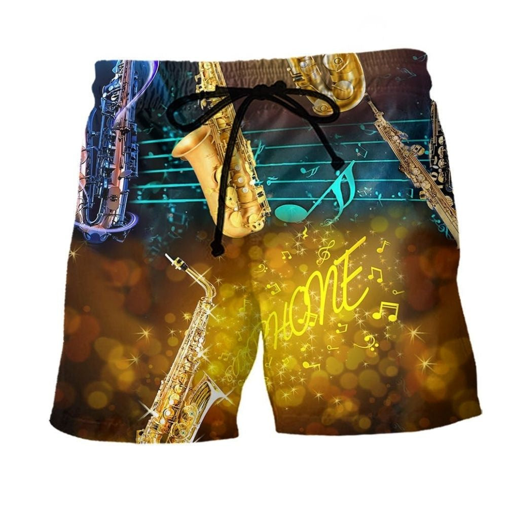 Saxophone Perfect Music All Night  - Beach Short