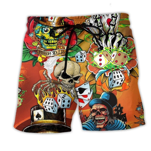 Skull Poker Life Choice Style – Beach Short