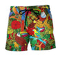 Colorful Parrot Love Sky Art – Beach Short