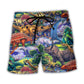 Colorful Dinosaur Art – Beach Short