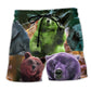 Neon Bear Love Art - Beach Short