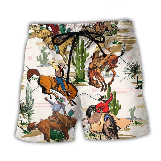 Western Cowboy Desert Cactus Tropical – Beach Short