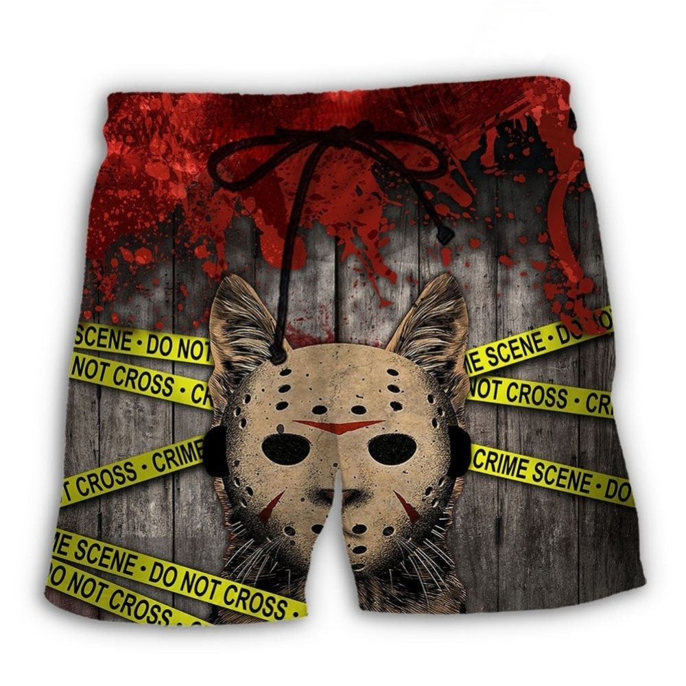 Horror Halloween Cat – Beach Short