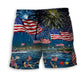 Independence Day Fireworks Art - Beach Short