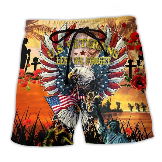 Veterans Honor Lest We Forget – Beach Short