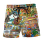 Hippie Floral Animals Happy Together - Beach Short