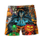 Halloween Skull Pumpkin Scary Art – Beach Short