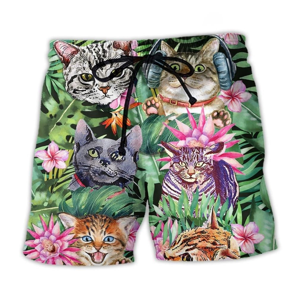 Cat Is My Life Cute Style - Beach Short