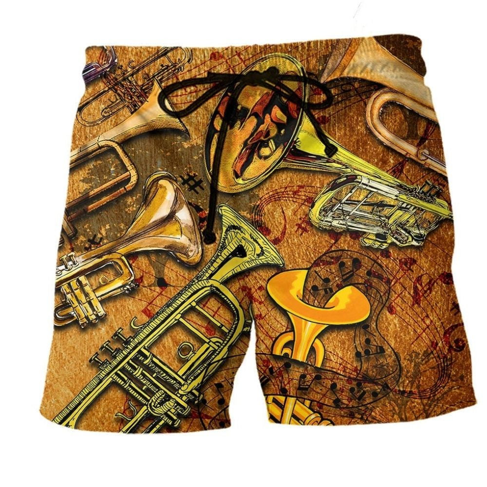 Music Happiness Colorful Vibes - Beach Short
