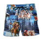 Horse Santa Christmas Cold – Beach Short