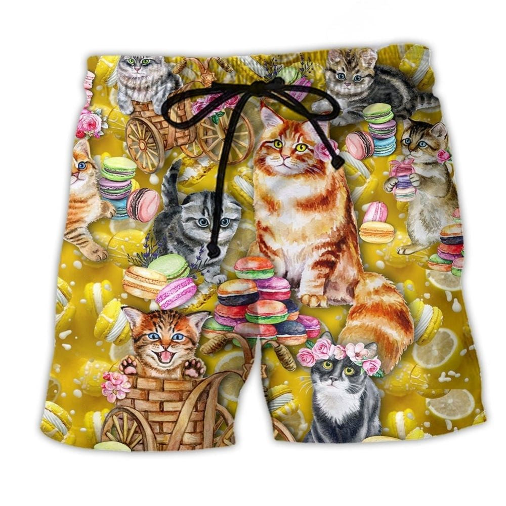 Life Is Better With Cats Colorful Style – Beach Short