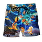 Dreaming Cat Goldfish Art – Beach Short