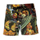 Halloween Night Pumpkin Scary - Beach Short