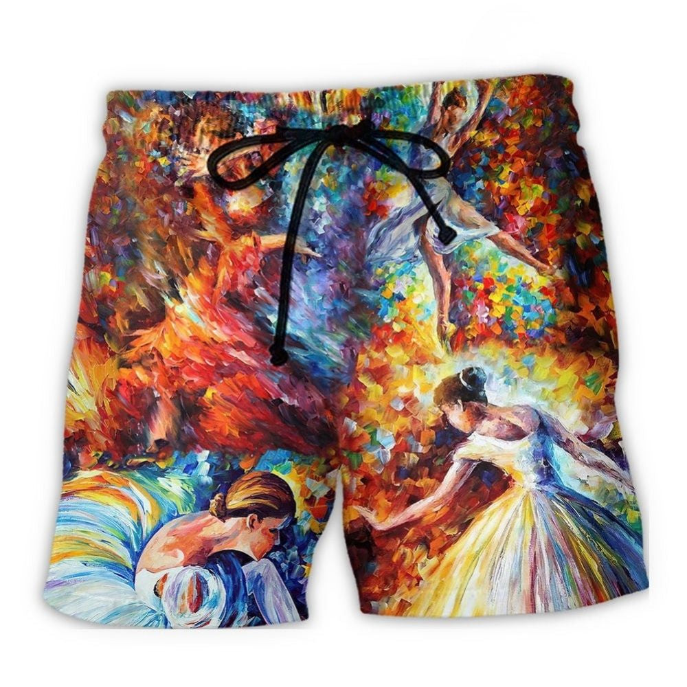 Ballet Dance Colorful Artistic Style - Beach Short