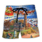 Christmas Lighthouse Shine Bright Art – Beach Short