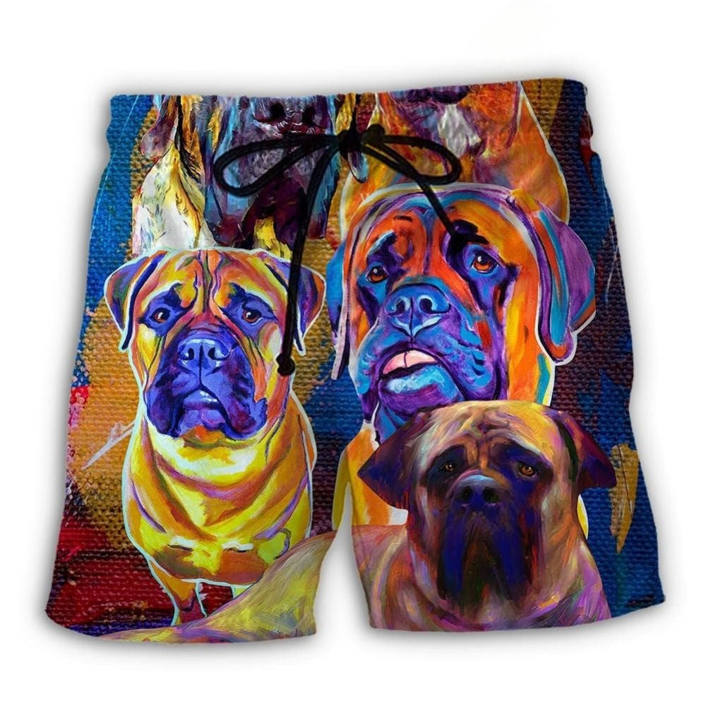 Bullmastiff Artistic Dog Lover - Beach Short