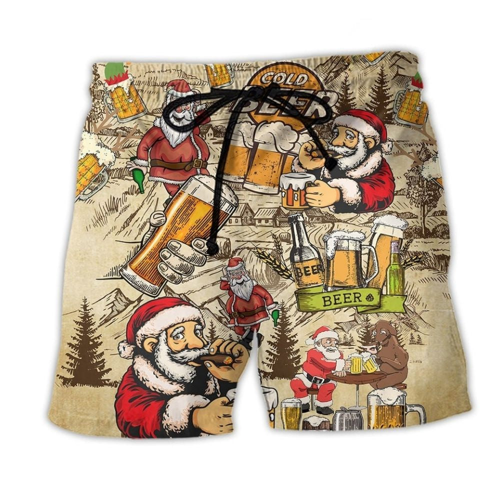 Merry Xmas Beer Fun Style – Beach Short