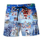 Merry Xmas Funny America – Beach Short