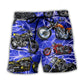 Motorcycle Lover Blue Lightning Cool – Beach Short