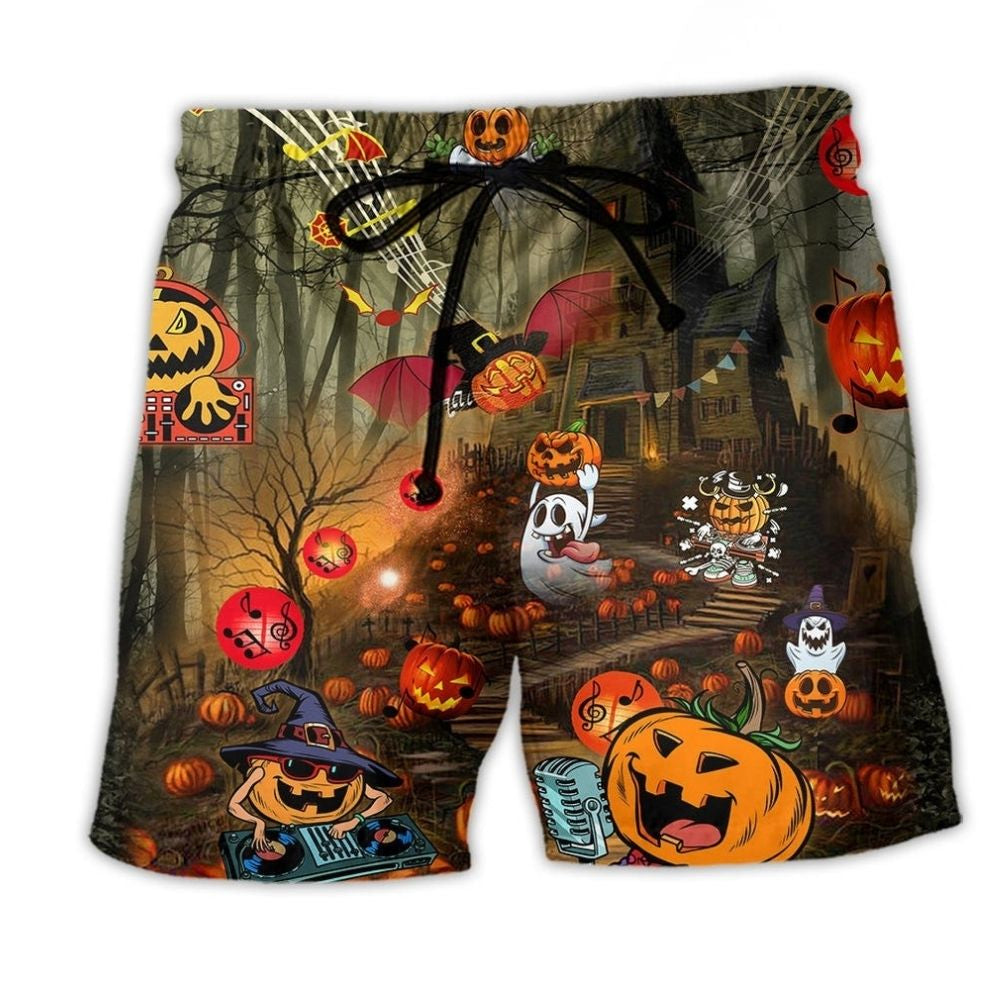 Halloween Night Fantasy Music Party Art - Beach Short