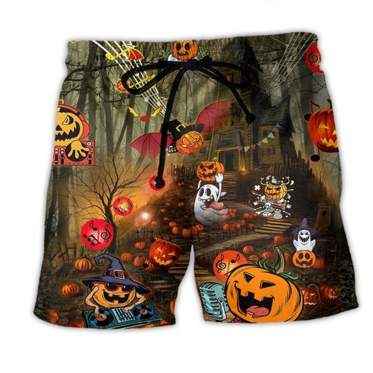 Halloween Night Fantasy Music Party Art - Beach Short