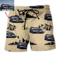 Camping Van Wild Outdoor Life Custom Photo - Beach Short