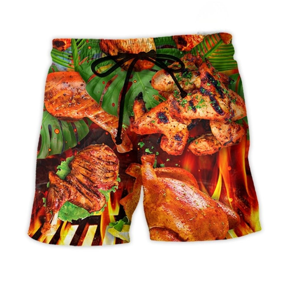 BBQ Chicken Delicious Food Art – Beach Short