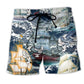Dove Wave Ocean Peace Art – Beach Short