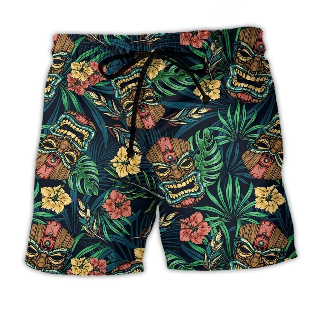 Tiki Hawaii Green – Beach Short