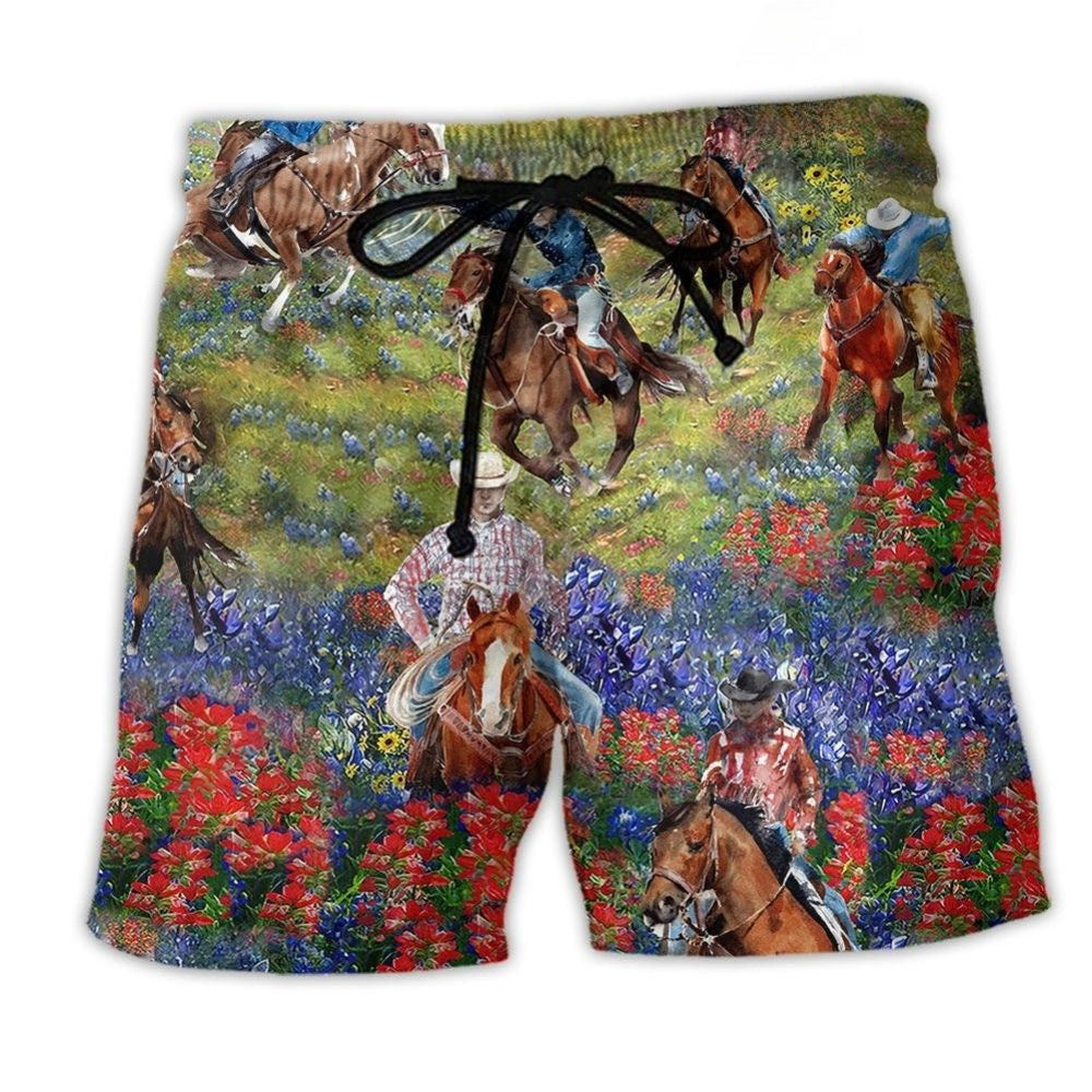 Cowboy Floral Life Love – Beach Short