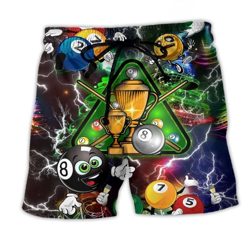 Billiard Lover Christmas Lightning – Beach Short