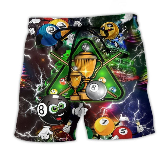 Billiard Lover Christmas Lightning – Beach Short
