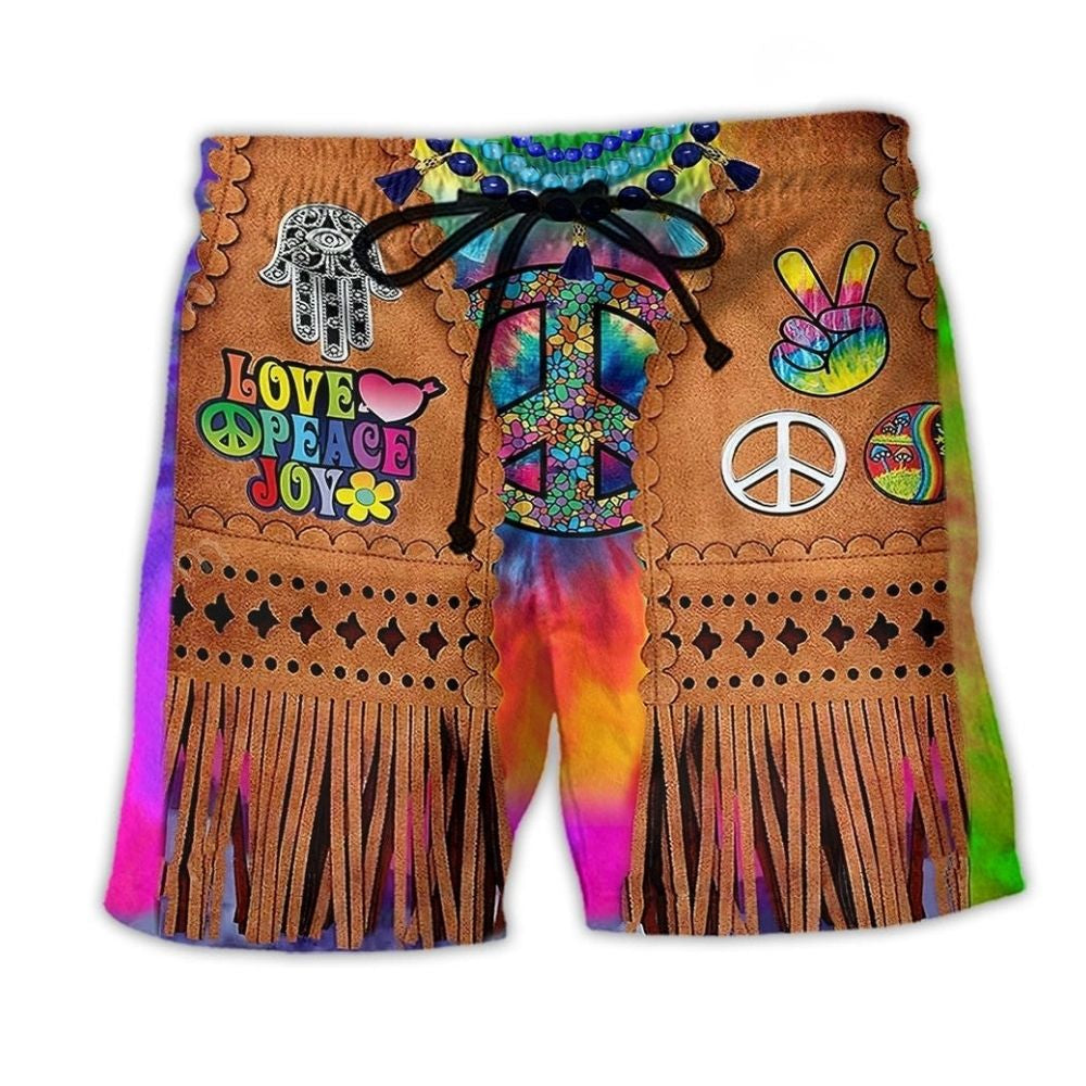 Hippie Peace Life Cowboy – Beach Short