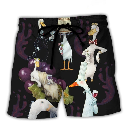 Funny Cocktail Duck Humor – Beach Short