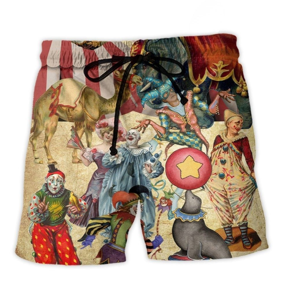 Circus Warning Funny Vintage – Beach Short