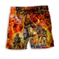 Firefighter Danger Courage Art – Beach Short