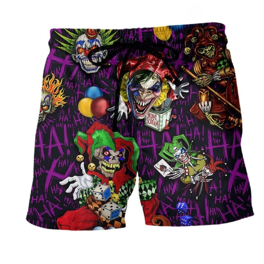 Clown Smile Colorful Style - Beach Short